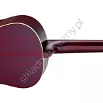 Gitara klasyczna Ortega R131SN-WR czerwona wąski gryf top lity cedr tył.