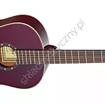 Gitara klasyczna Ortega R131SN-WR czerwona wąski gryf top lity cedr przód.