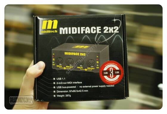 Miditech Midiface 2x2 | Interfejs audio MIDI/USB