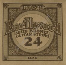 Ernie Ball Earthwood 80/20 Bronze Guitar String 1424 || Pojedyncza struna do gitary akustycznej .024