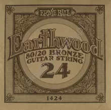 Ernie Ball Earthwood 80/20 Bronze Guitar String 1424 ][ Pojedyncza struna do gitary akustycznej .024