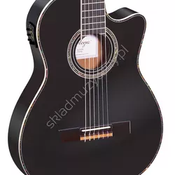 Ortega RCE145BK ][ Gitara elektro-klasyczna 4/4 z wąskim gryfem i korpusem