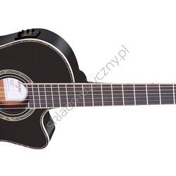 Ortega RCE145BK || Gitara elektro-klasyczna 4/4 z wąskim gryfem i korpusem