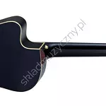 Gitara elektro-klasyczna Ortega RCE138-T4BK czarna thinline tył.
