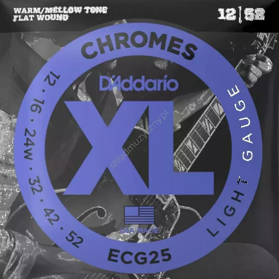 D'Addario ECG25 ][ Struny szlify do gitary elektrycznej 12-52