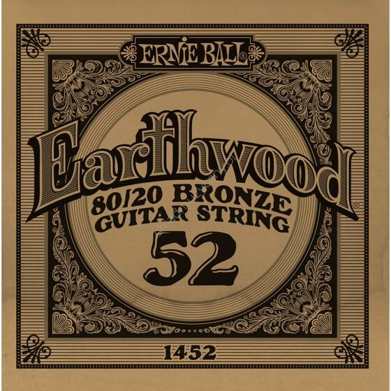 Ernie Ball Earthwood 80/20 Bronze Guitar String 1452 || Pojedyncza struna do gitary akustycznej .052