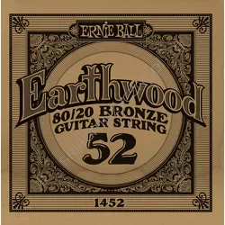 Ernie Ball Earthwood 80/20 Bronze Guitar String 1452 ][ Pojedyncza struna do gitary akustycznej .052