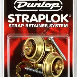 Dunlop SLS1032BR Straplok Brass Finish ][ Blokowane zaczepy do paska mosiądz