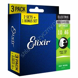 Elixir 16552 Optiweb 3-Pack ][ Struny do gitary elektrycznej 10-46