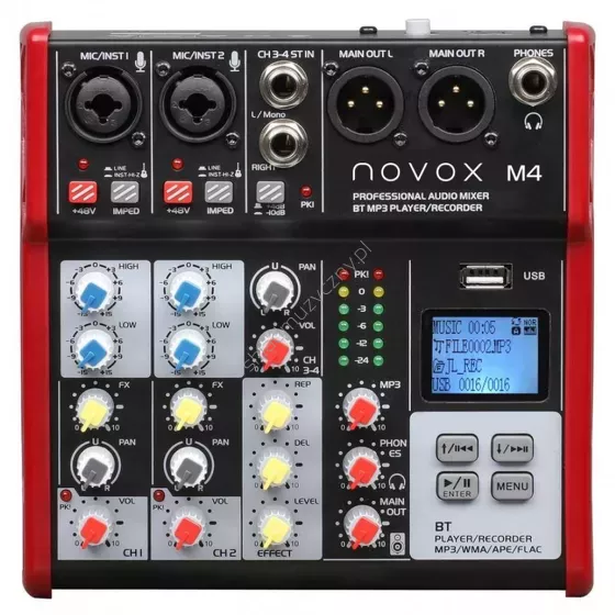 Novox M4 MkII ][ Mikser audio z USB i Bluetooth