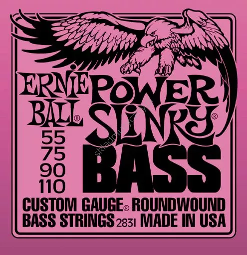 Ernie Ball 2831 Power Slinky Bass ][ Struny do 4-strunowej gitary basowej 55-110