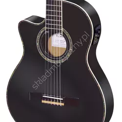 Ortega RCE145LBK ][ Leworęczna gitara elektro-klasyczna 4/4 z wąskim gryfem i korpusem