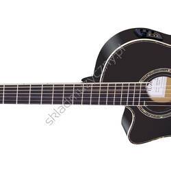 Ortega RCE145LBK | Leworęczna gitara elektro-klasyczna 4/4 z wąskim gryfem i korpusem