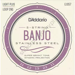 D'Addario EJS57 Stainless Steel ][ Struny do banjo 5-strunowego 11-22