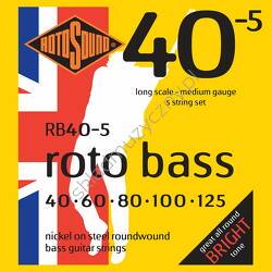 Rotosound RB40-5 Roto Bass | Struny do 5-strunowej gitary basowej 40-125